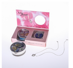 Boîte cadeau à bijoux en perles avec collier en perles d'eau douce