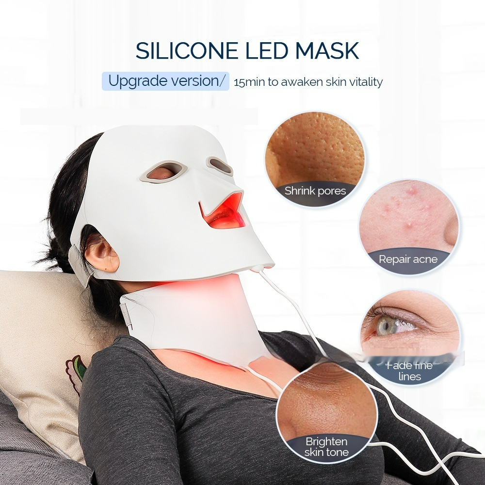 7-Color LED Silicone Face Mask – Skin Rejuvenation & Acne Treatment - LARUNVIK
