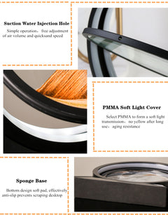 Lampe de table paysagère avec sable mouvant