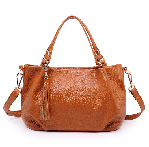 Texas Leather Handbag - Stylish Women's Bucket Bag (One) - LARUNVIK