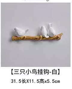 Nordic Style Bird Wall Hook for Clothing and Accessories
