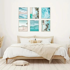 6pcs 7.9x11.8in Decorative Beach Wall Art Set