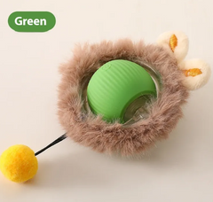 Jouet pour chat à roulement automatique PurrPlay – Balle interactive mains-libres pour chats d'intérieur