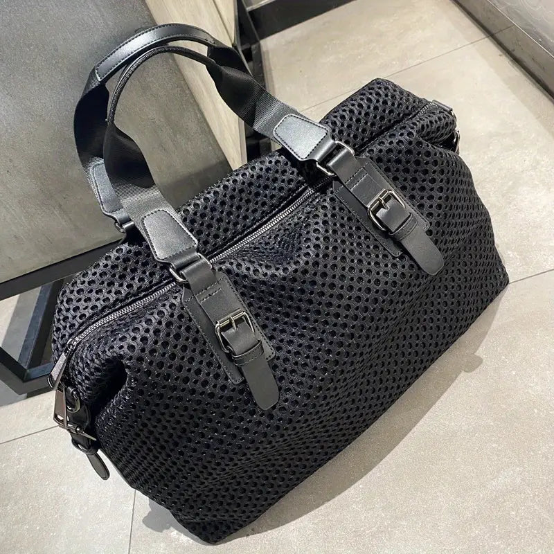 Ladies Fashion Casual Mesh Shoulder Crossbody Travel Bag - LARUNVIK