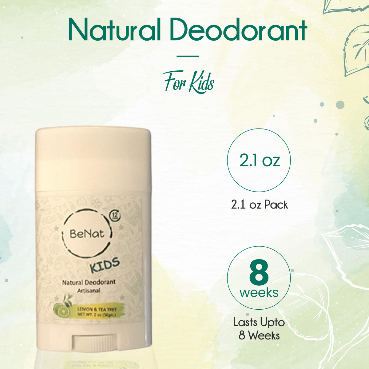 All-Natural Deodorant for Kids & Teens - LARUNVIK