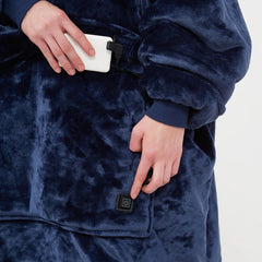 Couverture à capuche chauffante – Couverture électrique portable et douillette pour la maison et le camping