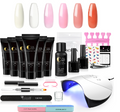 Professional Poly Nail Gel Kit with UV Lamp (One Set) - LARUNVIK