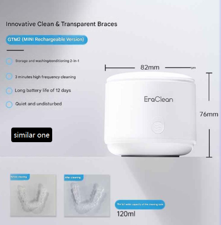 EraClean Ultrasonic Cleaner for Invisible Aligners and Dentures - LARUNVIK