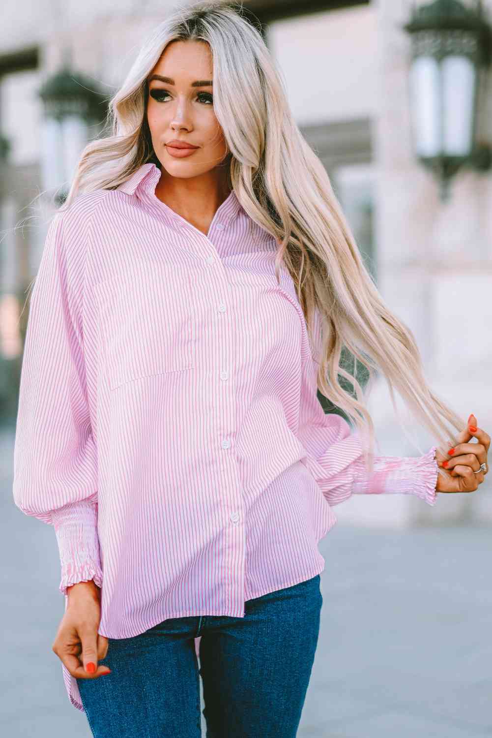Fernanda Lantern Sleeve Shirt - LARUNVIK