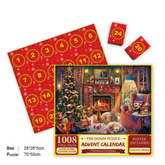 Joyeux puzzle de calendrier de l'Avent en Jigsaw