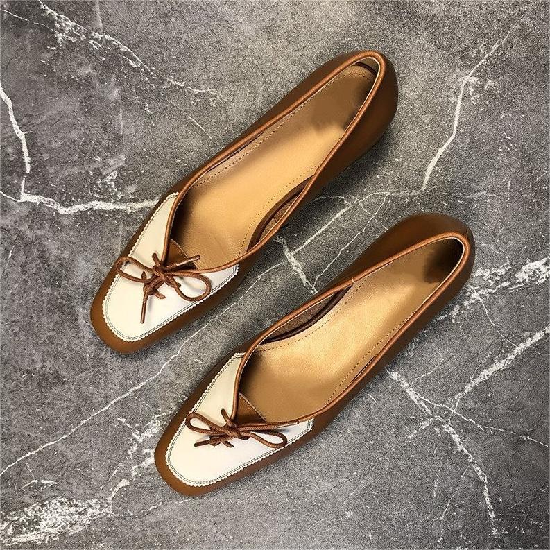 Women's Mixed Color Flat Oxford Shoes for Casual Style - LARUNVIK