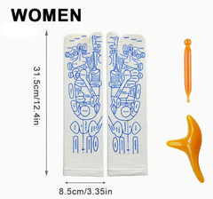 Chaussettes de réflexologie avec outil de massage (un ensemble)