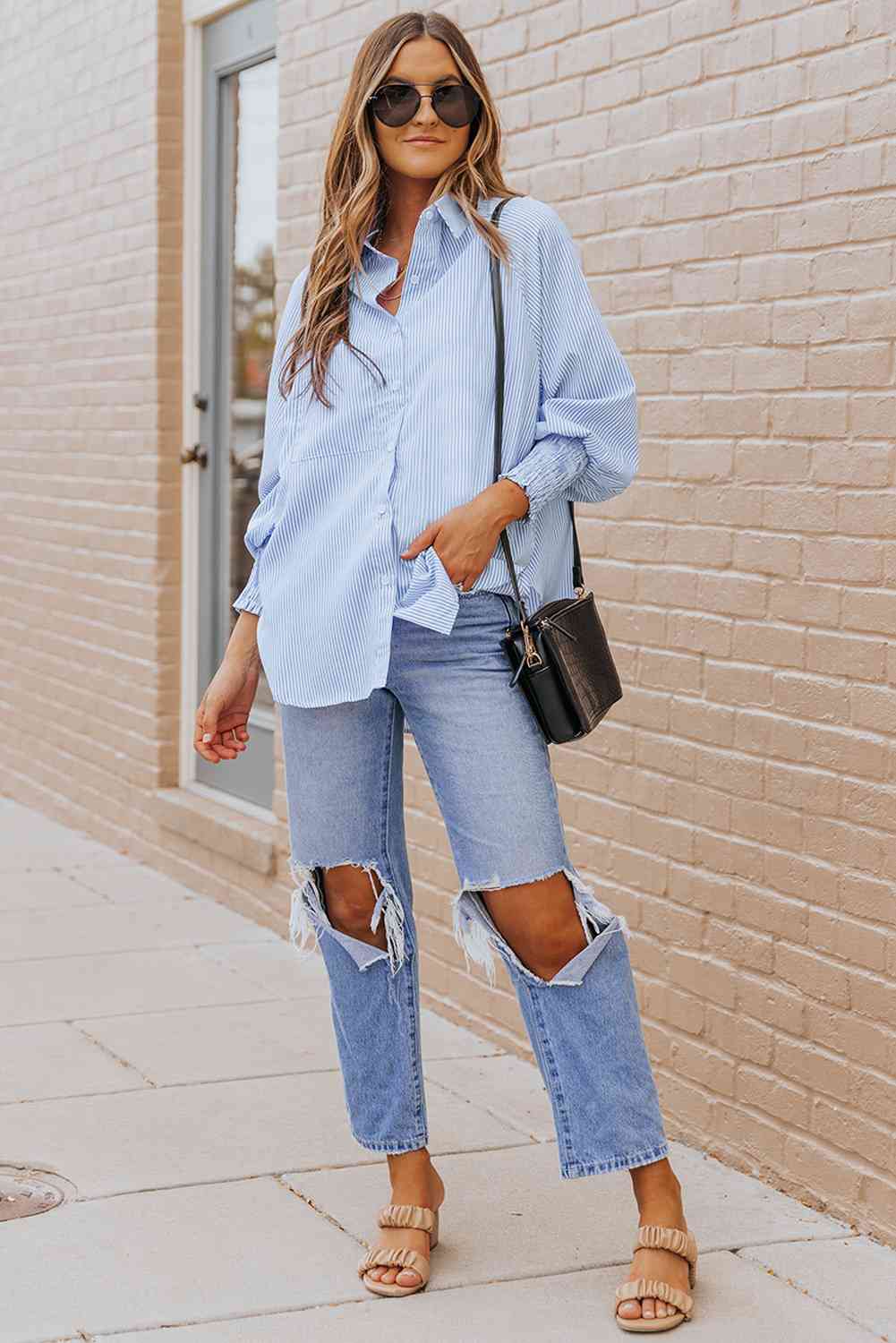 Fernanda Lantern Sleeve Shirt - LARUNVIK