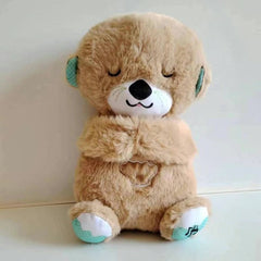 Peluche loutre Sound Machine Soothe 'n Snuggle avec lumières, sons et mouvements de respiration rythmiques pour bébé