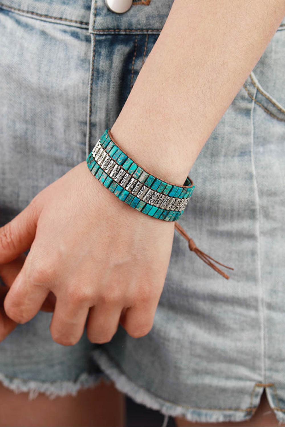 Handmade Triple Layer Natural Stone Bracelet - LARUNVIK