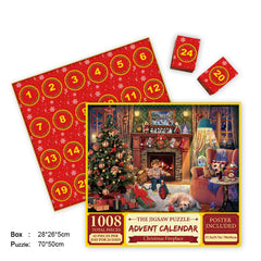 Joyeux puzzle de calendrier de l'Avent en Jigsaw