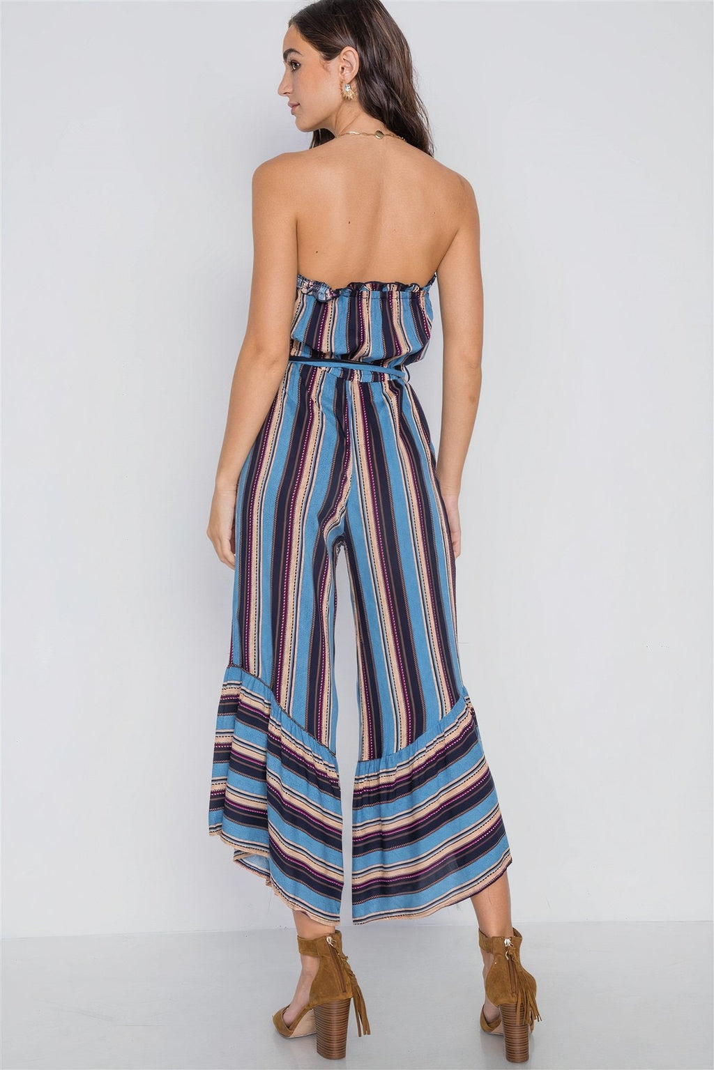 Stripe Jumpsuit -Blue - LARUNVIK
