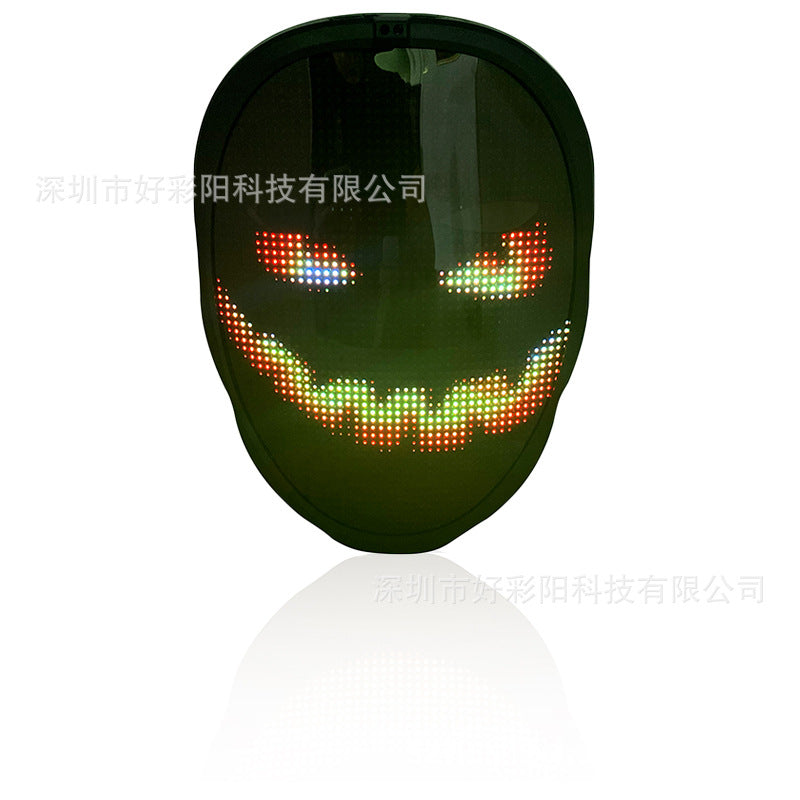LED Colorful APP Face Changing Mask for Halloween - LARUNVIK