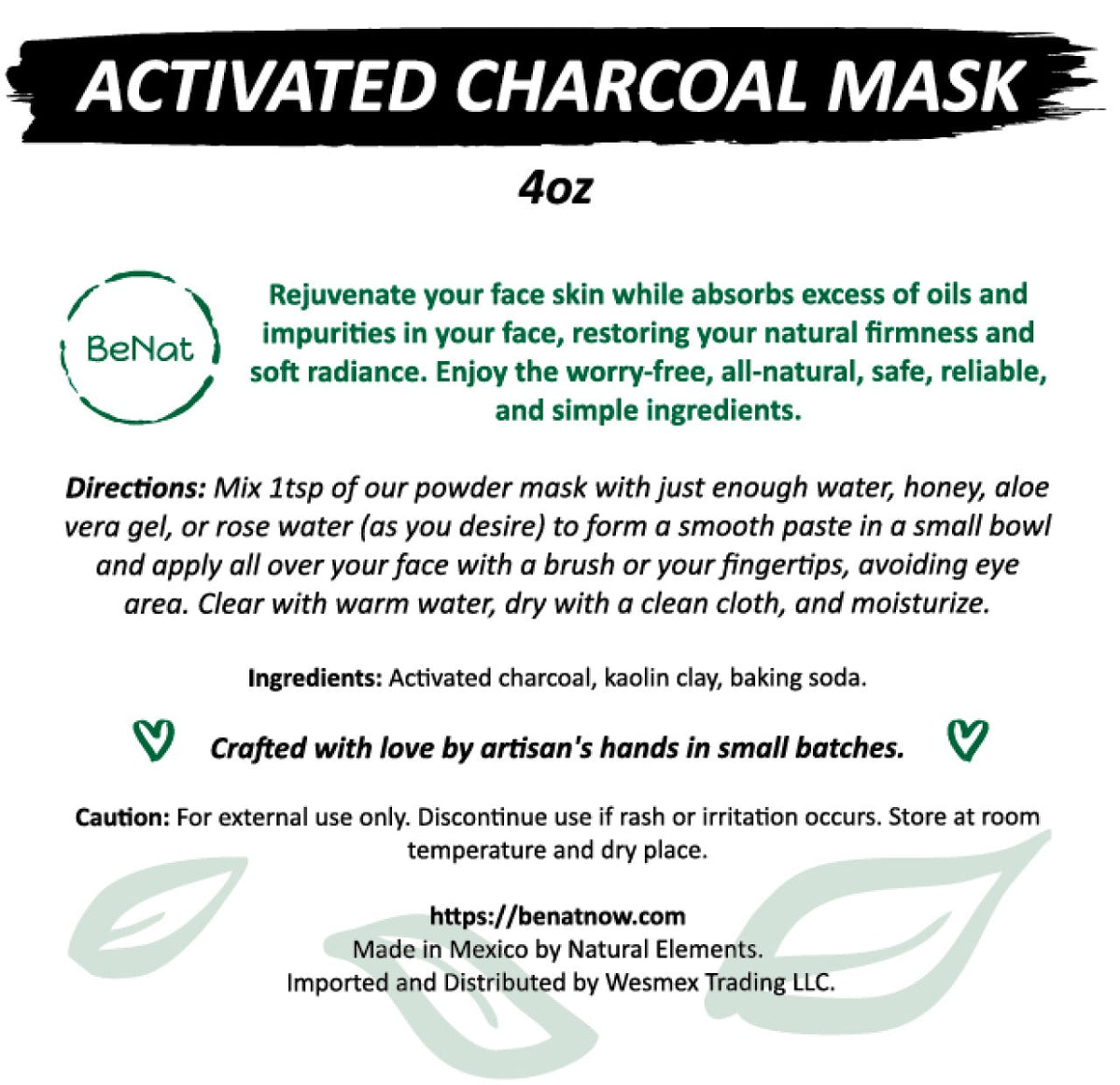 Activated Charcoal Mask - LARUNVIK