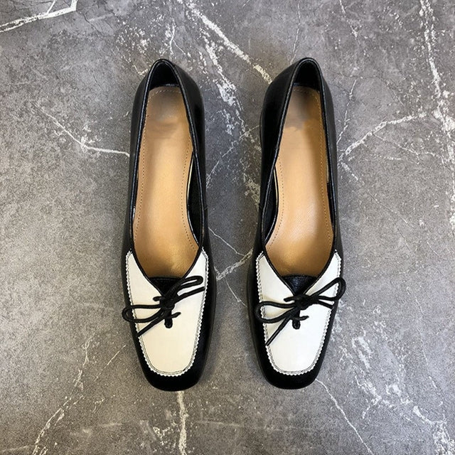 Women's Mixed Color Flat Oxford Shoes for Casual Style - LARUNVIK