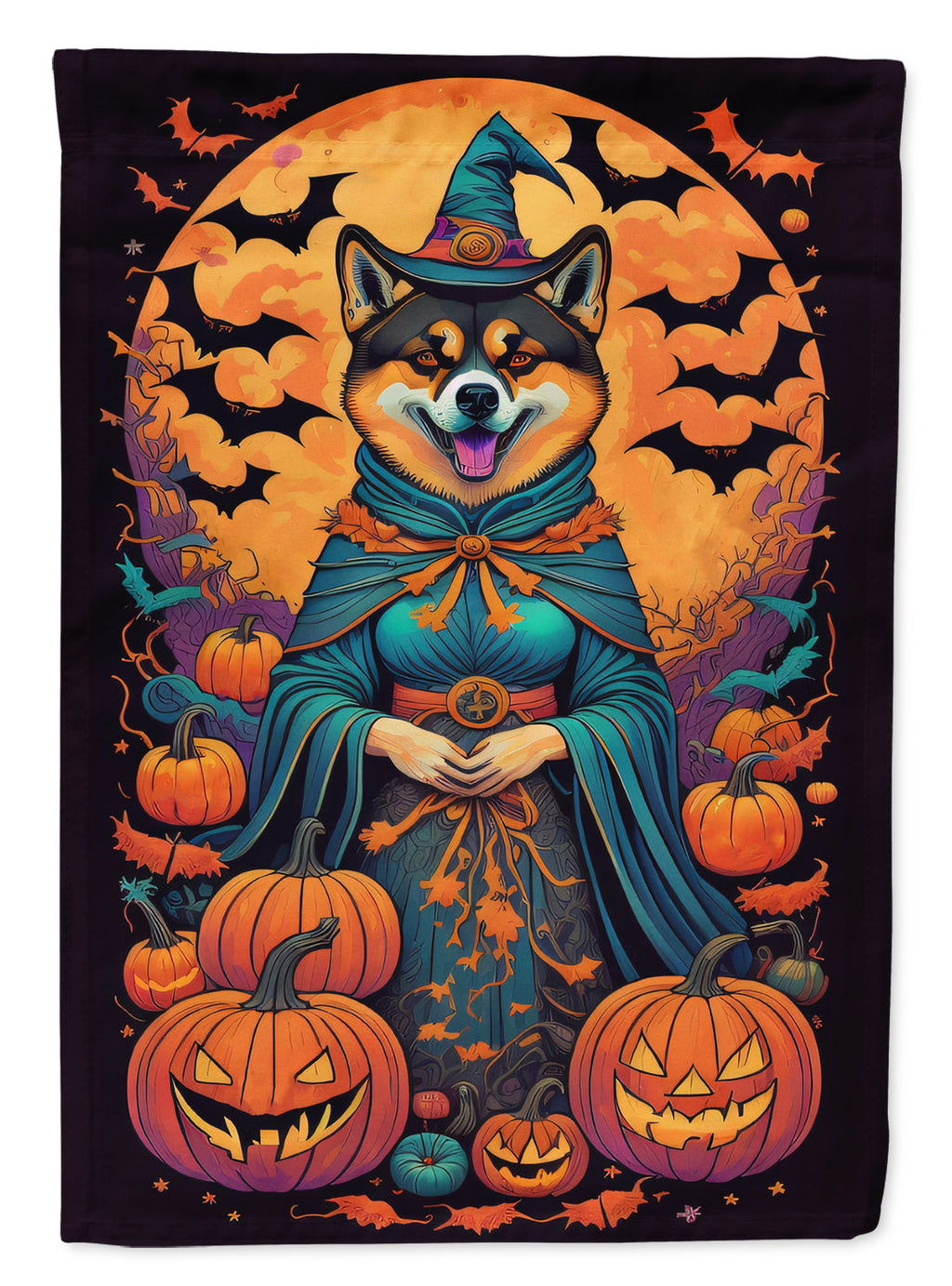 Akita Enchanted Halloween Flag - LARUNVIK
