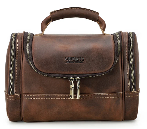 Luxury Genuine Leather Men's Toiletry Bag (Single Item) - LARUNVIK