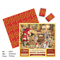 Joyeux puzzle de calendrier de l'Avent en Jigsaw