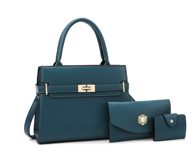 3-Piece Women's Handbag Set with Quality Leather - LARUNVIK