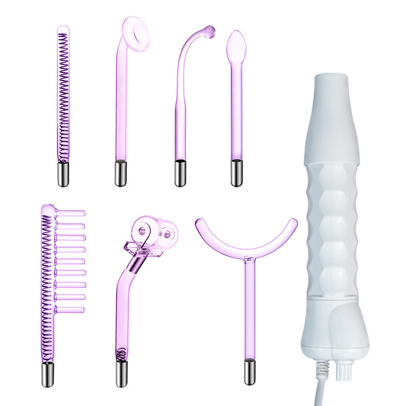 High-Frequency Beauty Device with 7-in-1 Functions, Ozone Therapy, Red Light, Purple Light, Blue Light, Portable Handheld Electrotherapy Device - LARUNVIK