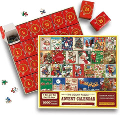 Joyeux puzzle de calendrier de l'Avent en Jigsaw