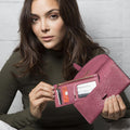 Wealthy Leather Wallet -Red - LARUNVIK