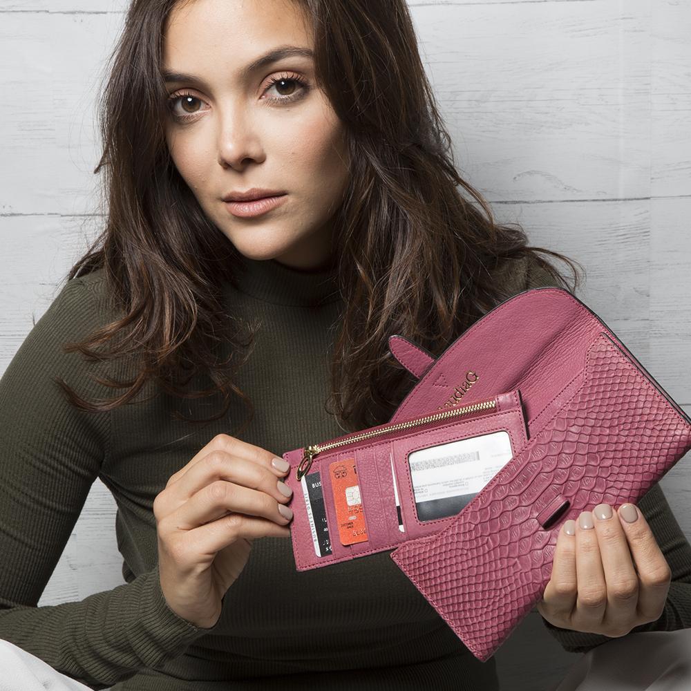 Wealthy Leather Wallet -Red - LARUNVIK