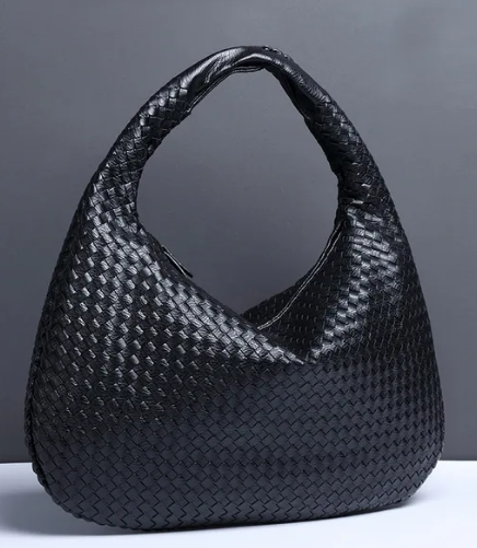 STEPHIECATHY Women's Woven Leather Hobo Handbag (One Item) - LARUNVIK