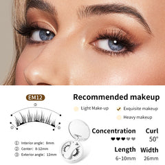 Ensemble de faux cils magnétiques avec applicateur