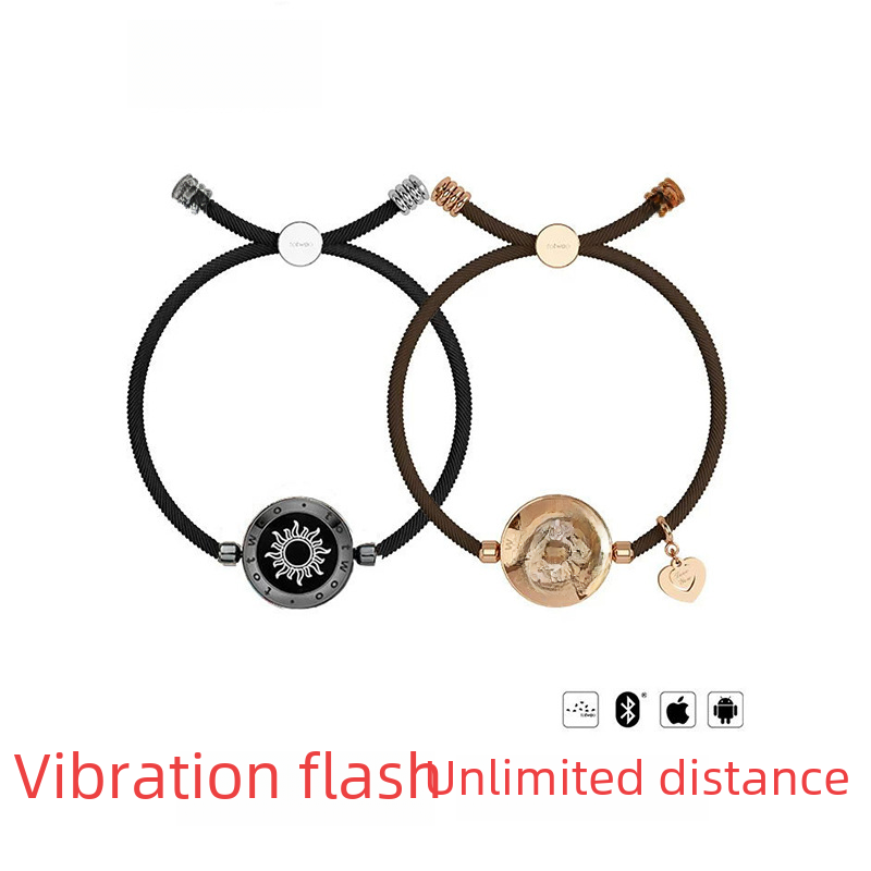 Totwoo Smart Couples Bracelet – Long Distance Relationship Gift with Flash & Vibration