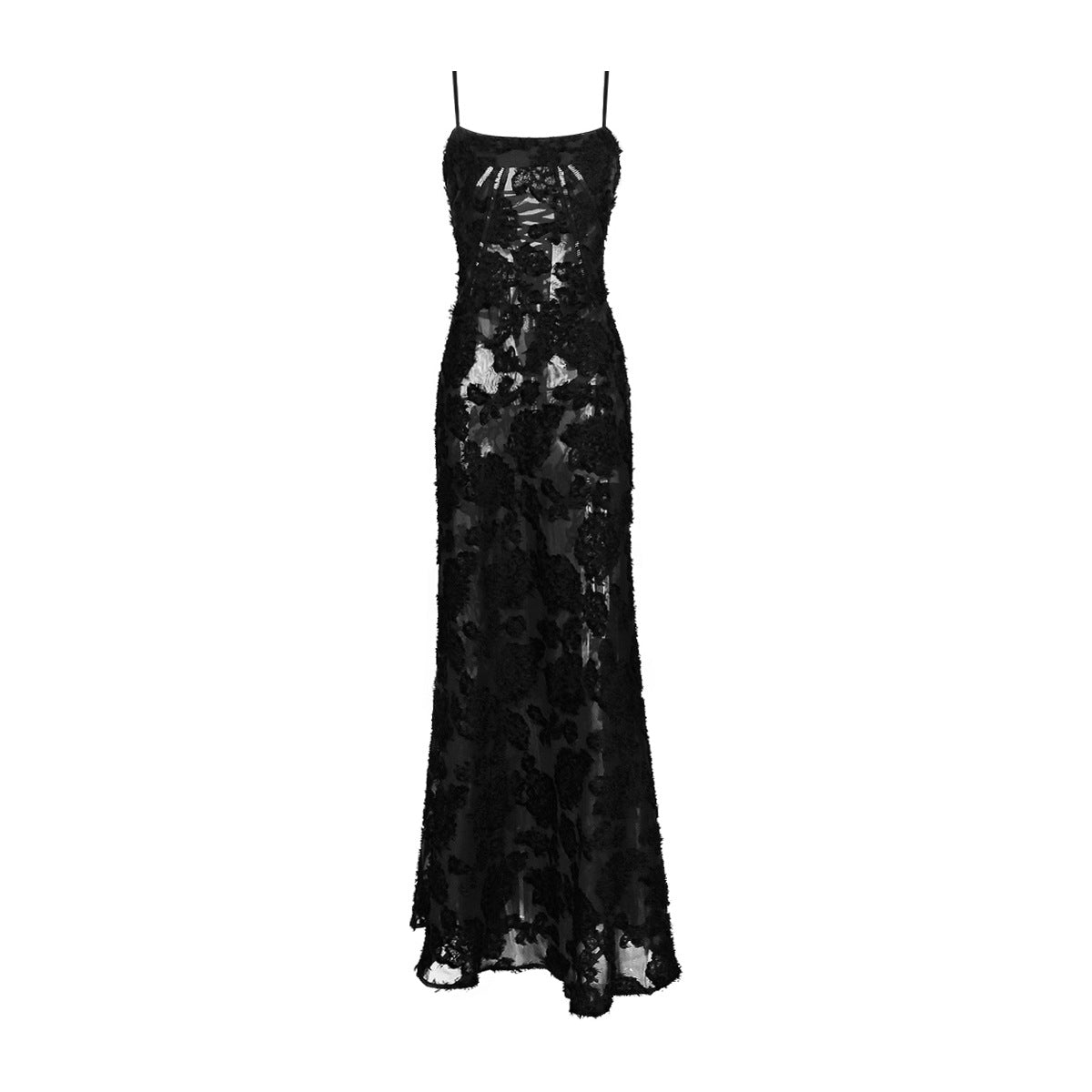 New Sexy Black Sheer Backless Dress Evening Gown - LARUNVIK