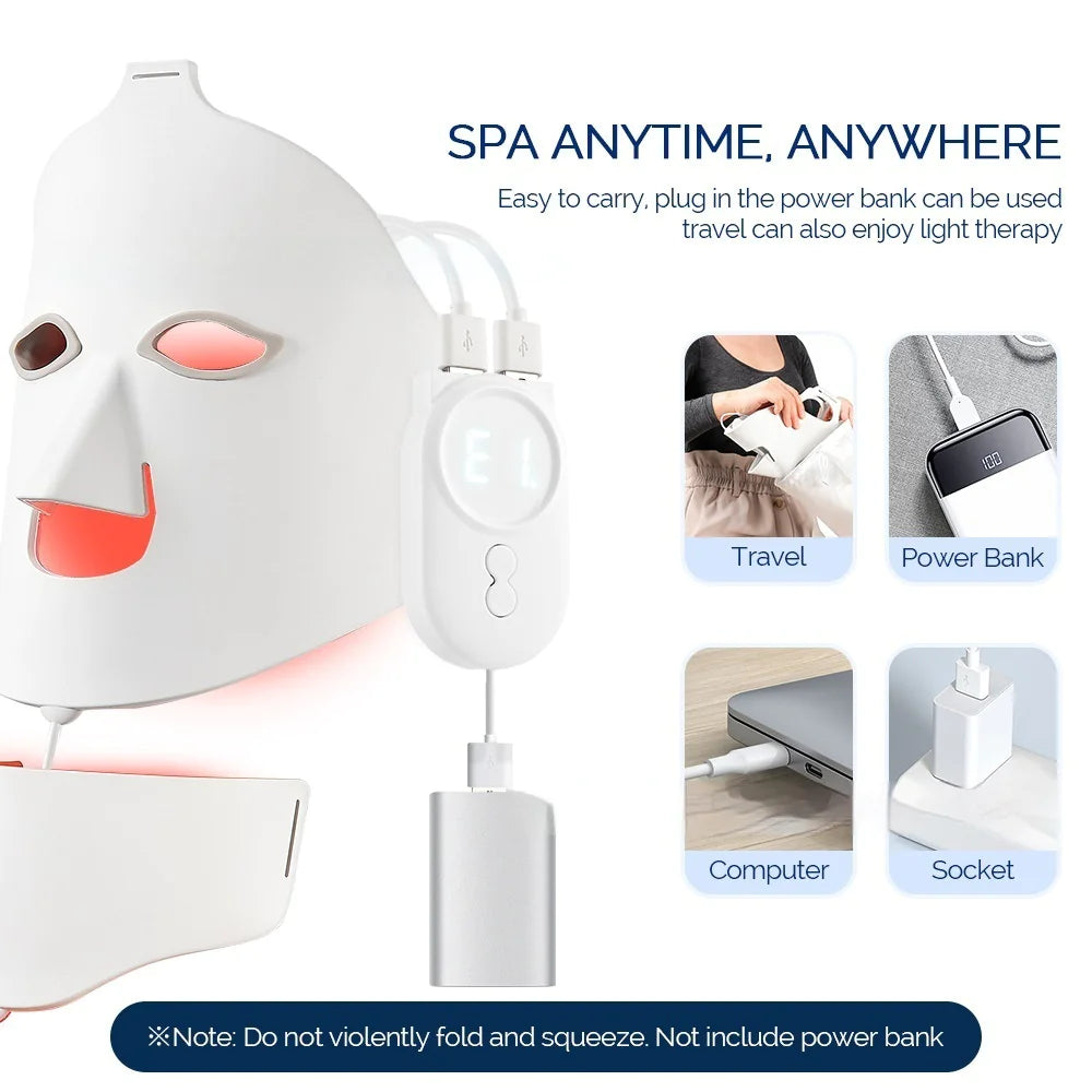 7-Color LED Silicone Face Mask – Skin Rejuvenation & Acne Treatment - LARUNVIK