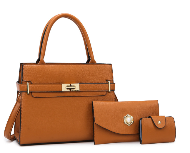 3-Piece Women's Handbag Set with Quality Leather - LARUNVIK