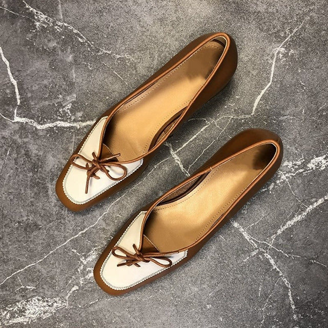Women's Mixed Color Flat Oxford Shoes for Casual Style - LARUNVIK