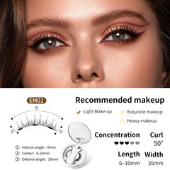 Ensemble de faux cils magnétiques avec applicateur
