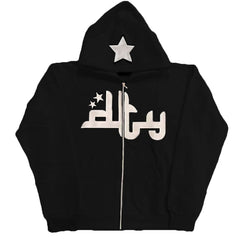 Sweats à capuche zippés imprimés étoiles