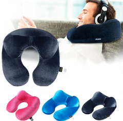 Inflatable U-Shaped Travel Pillow
