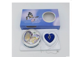 Boîte cadeau à bijoux en perles avec collier en perles d'eau douce