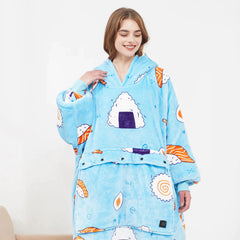 Couverture à capuche chauffante – Couverture électrique portable et douillette pour la maison et le camping