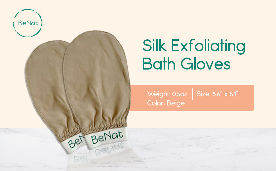Silk Exfoliating Bath Gloves - LARUNVIK
