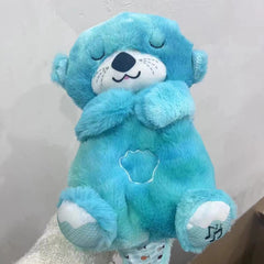 Peluche loutre Sound Machine Soothe 'n Snuggle avec lumières, sons et mouvements de respiration rythmiques pour bébé