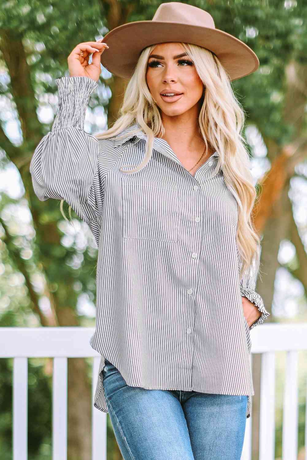 Fernanda Lantern Sleeve Shirt - LARUNVIK