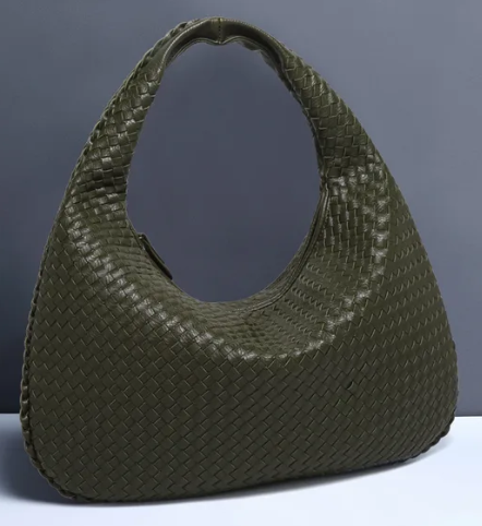 STEPHIECATHY Women's Woven Leather Hobo Handbag (One Item) - LARUNVIK