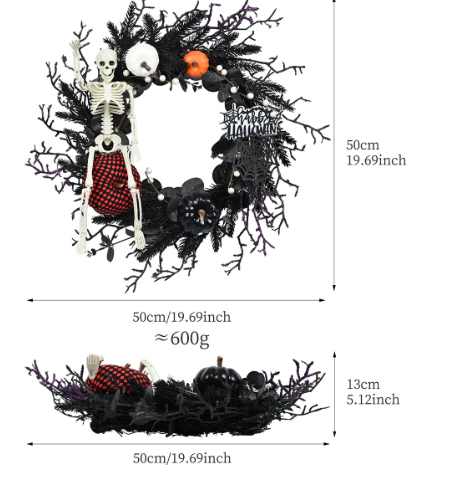 Halloween Wreath Decorations - LARUNVIK