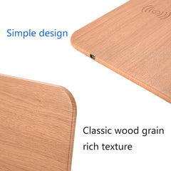 Tapis de souris de chargement sans fil en cuir et bois